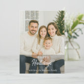 Prettige feestdagen Moderne familiefoto? vakantie  Kaart (Staand voorkant)