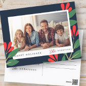 Prettige feestdagen Moderne Floral Custom Family F