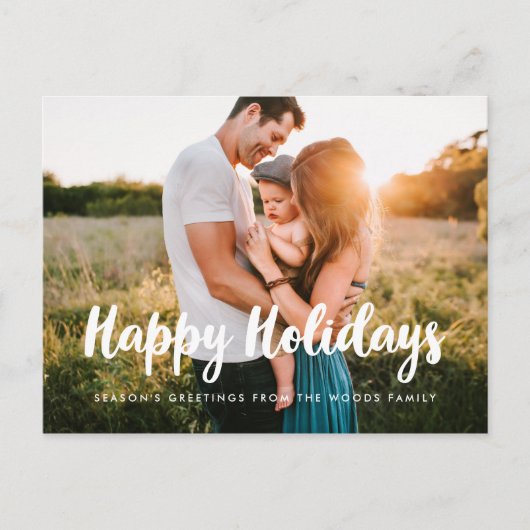 prettige feestdagen Moderne foto Briefkaart (Voorkant)