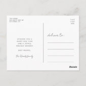 prettige feestdagen Moderne foto Briefkaart (Achterkant)