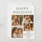 Prettige feestdagen Moderne foto Elegante vakantie Kaart (Voorkant)