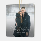 Prettige feestdagen Moderne foto Keramisch Ornament (Links)