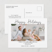 Prettige feestdagen Moderne foto Kerst Briefkaart (Voorkant / Achterkant)