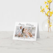 Prettige feestdagen Moderne foto Kerst Kaart (Gele Bloem)