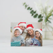 Prettige feestdagen Moderne FOTO Kerstmis Groet Briefkaart (Staand voorkant)