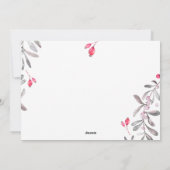 Prettige feestdagen Moderne foto roze holly bessen Feestdagenkaart (Achterkant)