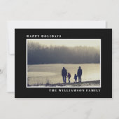 Prettige feestdagen Moderne foto zwarte Kaart (Voorkant)