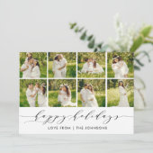 Prettige Feestdagen Moderne Fotocollagekaart Feestdagenkaart (Staand voorkant)