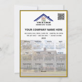 Prettige feestdagen Moderne fotokalender Zakelijk Feestdagenkaart (Achterkant)