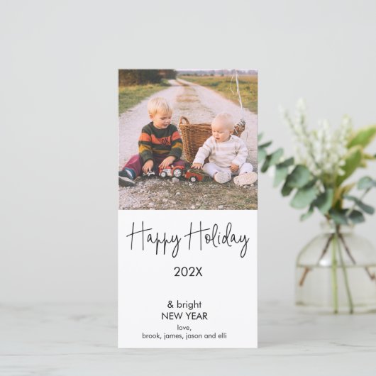 Prettige feestdagen Moderne foto's Aankondiging (Staand voorkant)