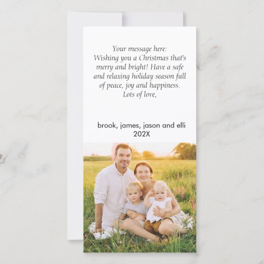 Prettige feestdagen Moderne foto's Aankondiging (Achterkant)