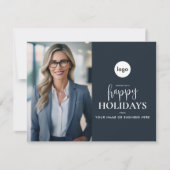 Prettige feestdagen Moderne fotozaken Feestdagenkaart (Voorkant)