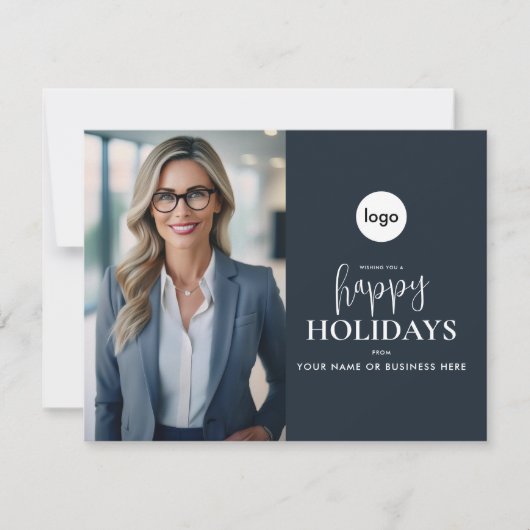 Prettige feestdagen Moderne fotozaken Feestdagenkaart (Voorkant)