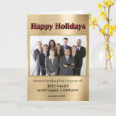 Prettige feestdagen Moderne fotozaken Kaart (Gele Bloem)