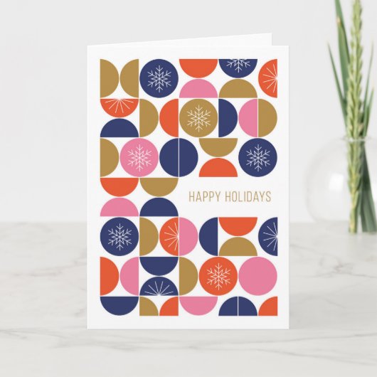 Prettige feestdagen - Moderne geometrische festivi (Voorkant)
