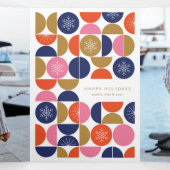 Prettige feestdagen - Moderne geometrische festivi Drieluik Wenskaart (Binnenkant midden)