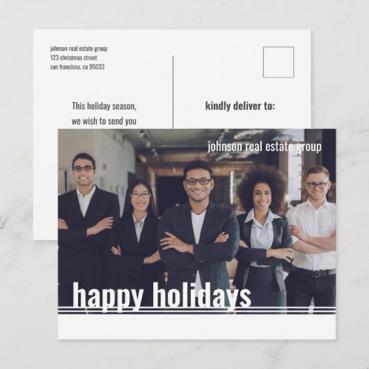 prettige feestdagen Moderne geometrische foto (Voorkant / Achterkant)