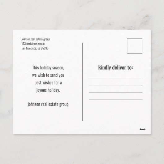 prettige feestdagen Moderne geometrische foto (Achterkant)