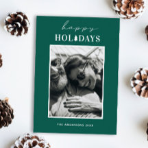 Prettige feestdagen €? | Moderne groene kerstfoto