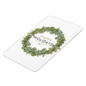 Prettige feestdagen Moderne groene krans Magneet (Linkerzijde)