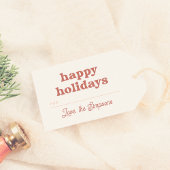 Prettige feestdagen Moderne Groovy Cadeaulabel