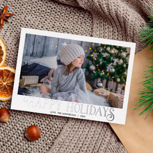 prettige feestdagen Moderne kalligrafie één foto