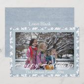 "Prettige Feestdagen" Moderne kalligrafie Kerstfot Feestdagenkaart (Voorkant / Achterkant)