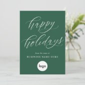 Prettige feestdagen Moderne kalligrafie Zakelijke  Feestdagenkaart (Staand voorkant)