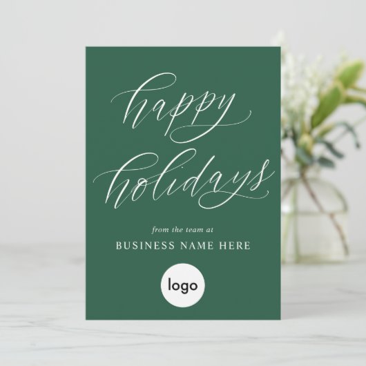 Prettige feestdagen Moderne kalligrafie Zakelijke Feestdagenkaart (Staand voorkant)