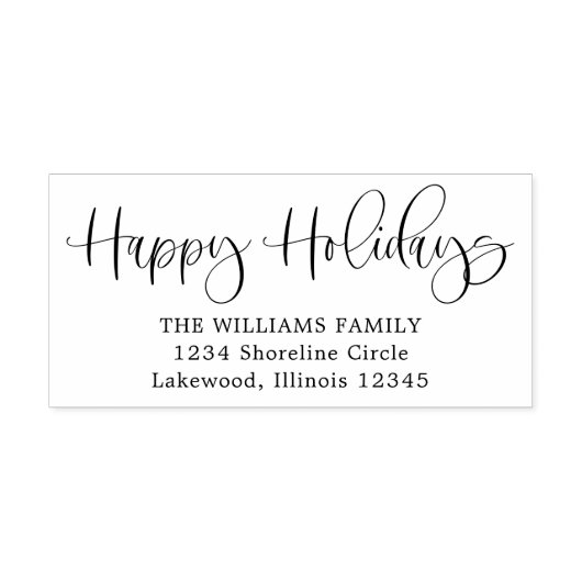 Prettige feestdagen Moderne kalligrafie Zelfinktende Stempel (Design)