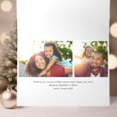 Prettige feestdagen Moderne Kerst 3 Foto's Kaart