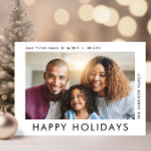 Prettige feestdagen Moderne Kerst 3 Foto's Kaart