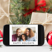 Prettige feestdagen Moderne Kerst 3 Foto's Kaart