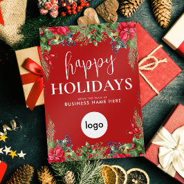 Prettige feestdagen Moderne Kerst Business Logo Feestdagenkaart