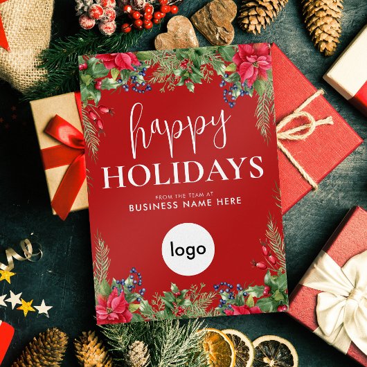 Prettige feestdagen Moderne Kerst Business Logo Feestdagenkaart