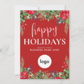 Prettige feestdagen Moderne Kerst Business Logo Feestdagenkaart (Voorkant)