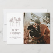 prettige feestdagen. Moderne kerstbomen Feestdagenkaart (Voorkant)