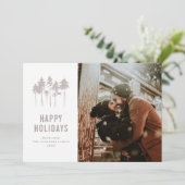 prettige feestdagen. Moderne kerstbomen Feestdagenkaart (Staand voorkant)