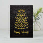 prettige feestdagen Moderne kerstboom Damask (Staand Voorkant)