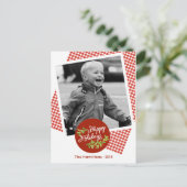 Prettige feestdagen Moderne kerstfoto Briefkaart (Staand voorkant)