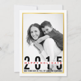 Prettige feestdagen Moderne kerstfoto Feestdagenkaart