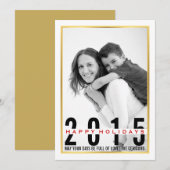 Prettige feestdagen Moderne kerstfoto Feestdagenkaart (Voorkant / Achterkant)