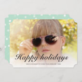 prettige feestdagen Moderne kerstfotofeestdag Feestdagenkaart (Voorkant / Achterkant)