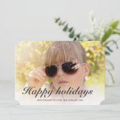 prettige feestdagen Moderne kerstfotofeestdag Feestdagenkaart (Staand voorkant)