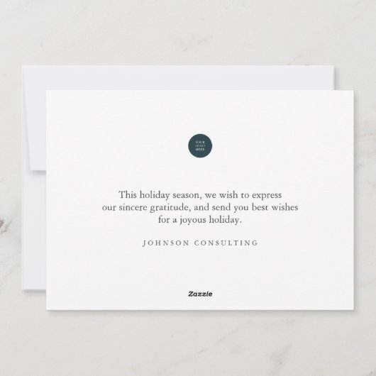 prettige feestdagen Moderne kerstversieringen en p Feestdagenkaart (Achterkant)