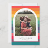 Prettige feestdagen Moderne kleurrijke boog Feestdagenkaart (Voorkant)