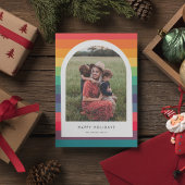 Prettige feestdagen Moderne kleurrijke boog Feestdagenkaart