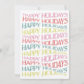 Prettige feestdagen Moderne kleurrijke eenvoudige  Feestdagenkaart (Voorkant)