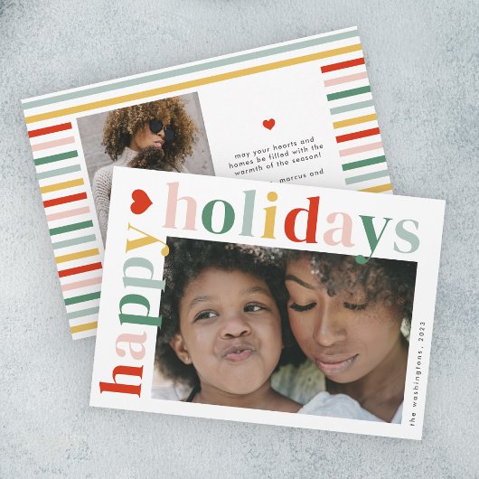 Prettige feestdagen Moderne Kleurrijke Feestdagenkaart