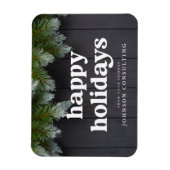 prettige feestdagen Moderne landelijke Roesthout e Magneet (Verticaal)